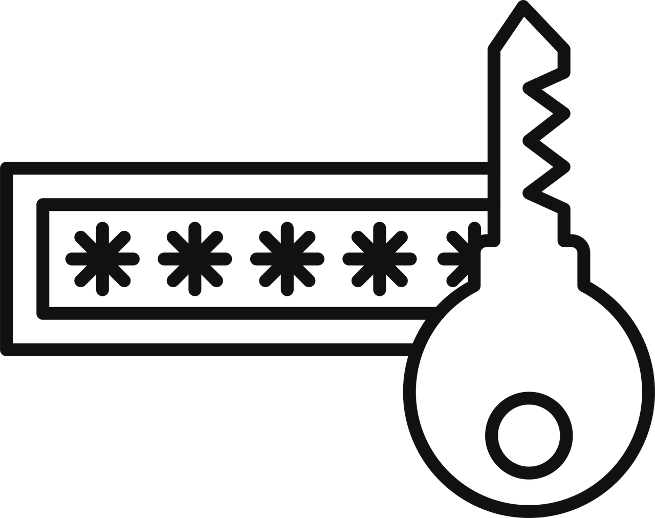 Tekening van een sleutel